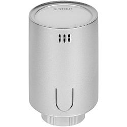Умная термостатическая головка STOUT Zigbee, Серая