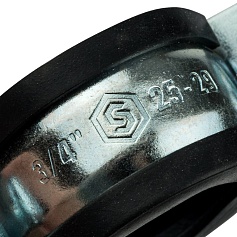 STOUT SAC-0020-Комплекты Хомут для труб, комплект: хомут+шпилька шуруп +дюбель пластиковый 3/4"(25-29)