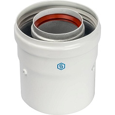 STOUT   Элемент дымохода DN60/100 адаптер для котла вертикальный коаксиальный (совместимый с Vaillant, Protherm NEW)(с логотипом)