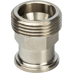 STOUT  Разъемное соединение с плоским уплотнением и обратным клапаном, никелированное 3/4"