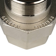 STOUT  Разъемное соединение "американка" ВН никелированное, уплотнение под гайкой o-ring кольцо 2"