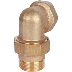 STOUT  Разъемное угловое  соединение "американка" ВН, уплотнение под гайкой o-ring кольцо 1"1/4