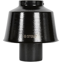 STOUT SCR-0080-800012 STOUT Оголовок вертикальный с ветрозащитой традиц. D80(п) ЧЕРНЫЙ широкий