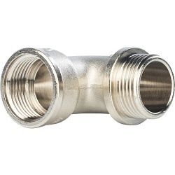 STOUT  Угольник с упором НВ никелированный 1"