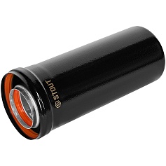 STOUT SCR-6010-600250 STOUT Удлинитель дымохода традиц. коакс. D60(п-м)/100(п-м), L250, ЧЕРНЫЙ