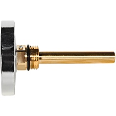 Термометр биметаллический STOUT с погружной гильзой, корпус Dn 63 мм, гильза 75 мм 1/2 , 0...120°С