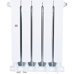 STOUT  Space 500 5 секций радиатор биметаллический нижнее правое подключение RAL9016