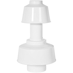 STOUT SCR-8125-800002 STOUT Оголовок вертикальный с ветрозащитой традиц. коакс. D80(п)/125(п) БЕЛЫЙ широкий