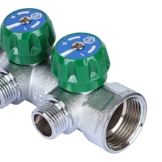 STOUT  SMB-6849-011202 STOUT Коллектор регулирующий 1", 2 отвода 1/2" плоское уплотнение