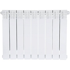 STOUT  Space 500 9 секций радиатор биметаллический нижнее правое подключение RAL9016