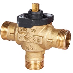STOUT SVM-0170-300020 STOUT 3-Ходовой зональный клапан, сервопривод 230V, с кабелем 1м,, НР 3/4"