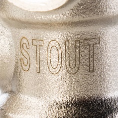 STOUT  Узел нижнего подключения радиатора для однотрубной системы, прямой 3/4