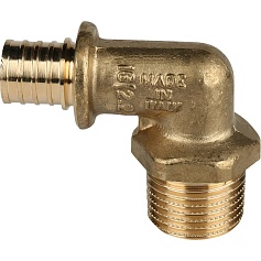 STOUT  Угольник-переходник с наружной резьбой 16xR 1/2" для труб из сшитого полиэтилена аксиальный