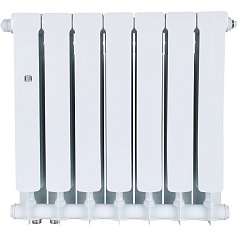 STOUT  Space 500 7 секций радиатор биметаллический нижнее правое подключение RAL9016