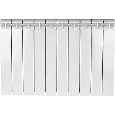 STOUT ALPHA 500 10 секций радиатор биметаллический боковое подключение (белый RAL 9016)