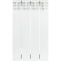 STOUT  Space 500 4 секции радиатор биметаллический боковое подключение RAL9016