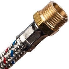 STOUT SHF-НВ Гибкая подводка для воды  НР 3/8 х ВР 1/2,  длина 600 мм