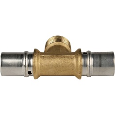 STOUT   Тройник-переходник с наружной резьбой 20х3/4"х20 для металлопластиковых труб прессовой