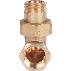 STOUT  Разъемное угловое  соединение "американка" ВН, уплотнение под гайкой o-ring кольцо 3/4"