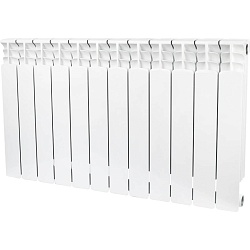 STOUT  Space 500 12 секций радиатор биметаллический боковое подключение RAL9016