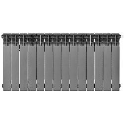 Радиатор биметаллический нижнее правое подключение STOUT TITAN VENTIL 500 14 секций (графит RAL 7024)