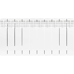 STOUT  Space 350 10 секций радиатор биметаллический боковое подключение RAL9016