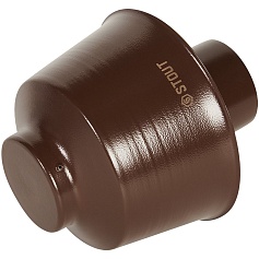 STOUT SCR-0080-800022 STOUT Оголовок вертикальный с ветрозащитой традиц. D80(п) КОРИЧНЕВЫЙ широкий