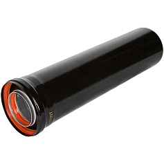 STOUT SCR-8125-600500 STOUT Удлинитель дымохода традиц. коакс. D80(п-м)/125(п-м), L500, ЧЕРНЫЙ
