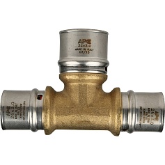 STOUT   Тройник переходной 26х32х26 для металлопластиковых труб прессовой