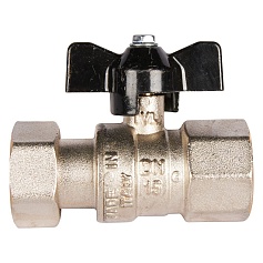 STOUT Кран шаровой с накидной гайкой, ВР/накидная гайка, ручка бабочка 3/4x3/4