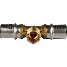 STOUT   Тройник-переходник с наружной резьбой 20х1/2"х20 для металлопластиковых труб прессовой