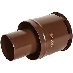 STOUT SCR-0080-800021 STOUT Оголовок вертикальный с ветрозащитой сварной традиц. D80(п) КОРИЧНЕВЫЙ узкий