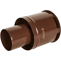 STOUT SCR-0080-800021 STOUT Оголовок вертикальный с ветрозащитой сварной традиц. D80(п) КОРИЧНЕВЫЙ узкий