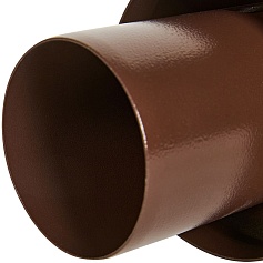 STOUT SCR-0080-800021 STOUT Оголовок вертикальный с ветрозащитой сварной традиц. D80(п) КОРИЧНЕВЫЙ узкий