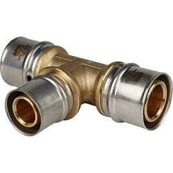 STOUT   Тройник переходной 32х26х32 для металлопластиковых труб прессовой