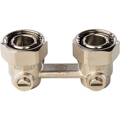 STOUT  Узел нижнего подключения радиатора для двухтрубной системы, угловой  3/4