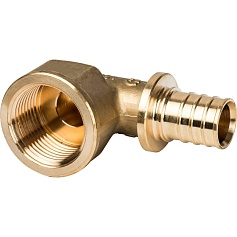 STOUT  Угольник-переходник с внутренней резьбой 25xG 3/4" для труб из сшитого полиэтилена аксиальный