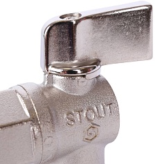 STOUT  Кран шаровой угловой для бытовой техники 1/2"