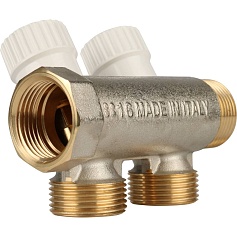STOUT Коллектор распределительный 3/4", 2 отвода 3/4"ЕК 
