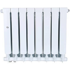 STOUT  Space 500 8 секций радиатор биметаллический нижнее правое подключение RAL9016