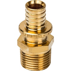 STOUT  Переходник с наружной резьбой 16xR 1/2" для труб из сшитого полиэтилена аксиальный