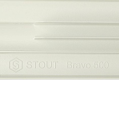 STOUT  Bravo 500 6 секций радиатор алюминиевый боковое подключение RAL9010