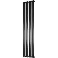 Стальной трубчатый радиатор STOUT TUBE ROUND 8 секций боковое подключение R40 1-1750-8 RAL9005