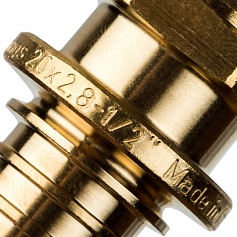 STOUT  Переходник с наружной резьбой 20xR 1/2" для труб из сшитого полиэтилена аксиальный