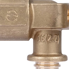 STOUT  Угольник настенный с длинным нарезным патрубком 16-Rp 1/2"