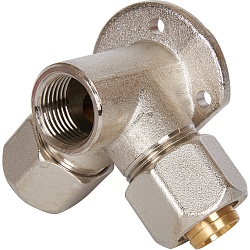 STOUT   Тройник настенный с креплением для металлопластиковых труб винтовой