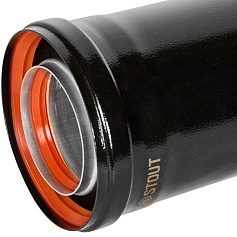 STOUT SCR-8125-600500 STOUT Удлинитель дымохода традиц. коакс. D80(п-м)/125(п-м), L500, ЧЕРНЫЙ