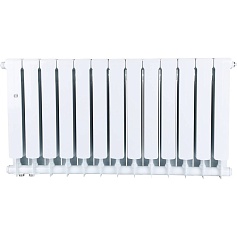 STOUT  Space 500 13 секций радиатор биметаллический нижнее правое подключение RAL9016