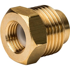 STOUT SIM-0005 Термоманометр аксиальный в комплекте с автоматическим запорным клапаном. Корпус Dn 80 мм 1/2", 0...120°C, 0-6 бар.