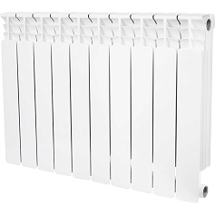 STOUT  Space 500 10 секций радиатор биметаллический боковое подключение RAL9016